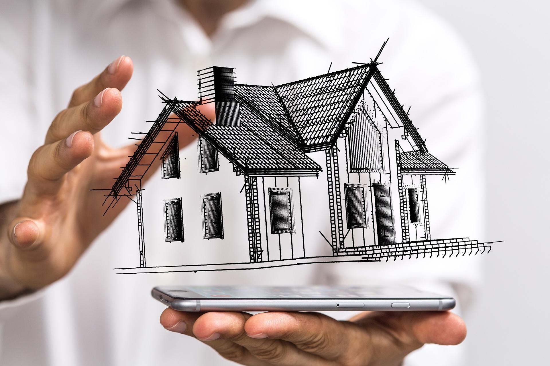 Digitales Hausmodell über Smartphone | Terrassenüberdachung Hamburg